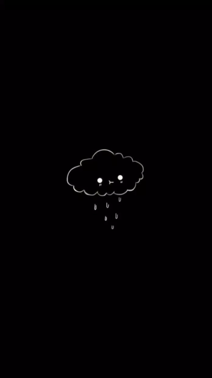 Hình nền màu đen đám mây buồn (Ảnh: Internet)