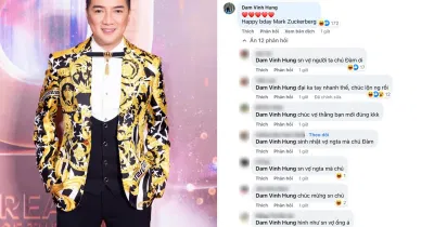 Lời chúc "nhầm địa chỉ" của Đàm Vĩnh Hưng trong bài đăng của Mark (Ảnh: Internet) Lời chúc "nhầm địa chỉ" của Đàm Vĩnh Hưng trong bài đăng của Mark (Ảnh: Internet)
