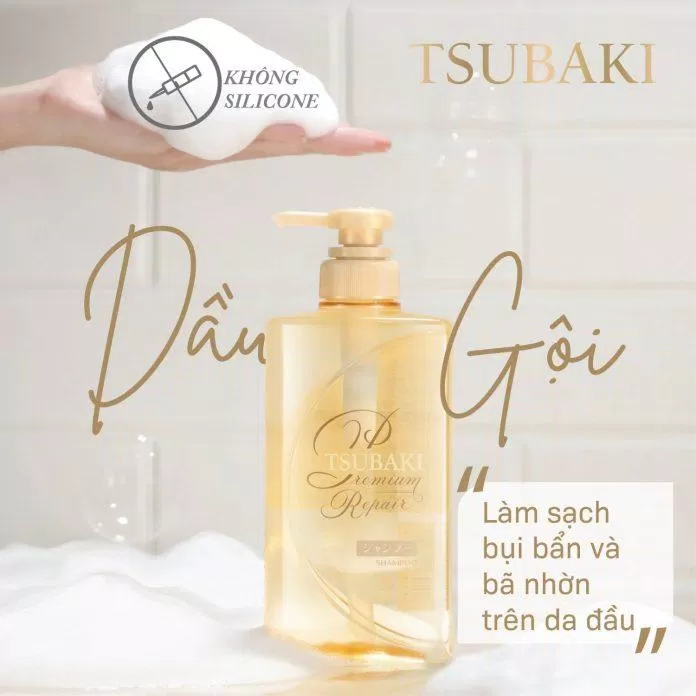 Dầu gội Premium Repair Tsubaki luôn nằm trong top sản phẩm bán chạy hàng đầu của nhà Tsubaki (Nguồn: Internet)