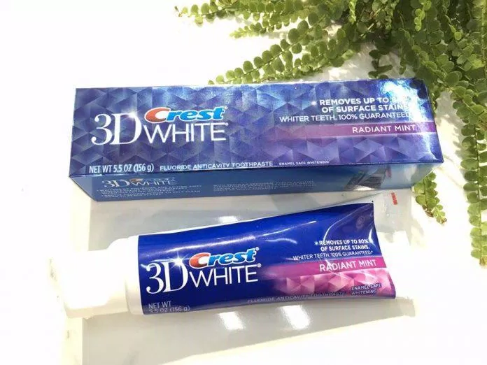Kem đánh răng Crest 3D White Radiant Mint với hương bạc hà cực the mát (ảnh: internet)