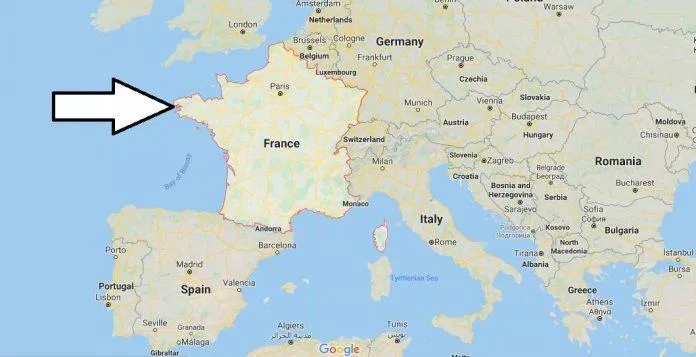 Nước Pháp trên bản đồ (Ảnh: Internet).