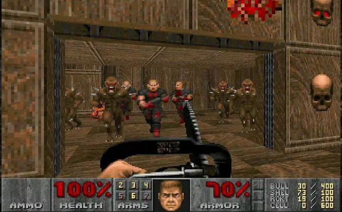 Game bắn súng Doom kinh điển (Ảnh: Internet). Game bắn súng Doom kinh điển (Ảnh: Internet).