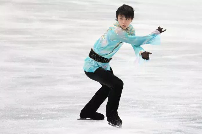 Hanyu Yuzuru nhảy hạng 4A tại Thế vận hội Bắc Kinh năm 2022 (Nguồn: Internet).