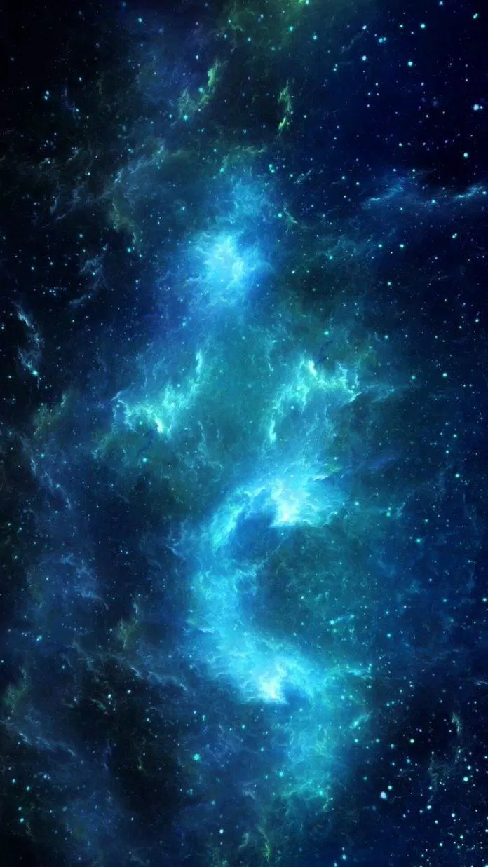 hình nền điện thoại thiên hà xanh đen (Ảnh: Internet)