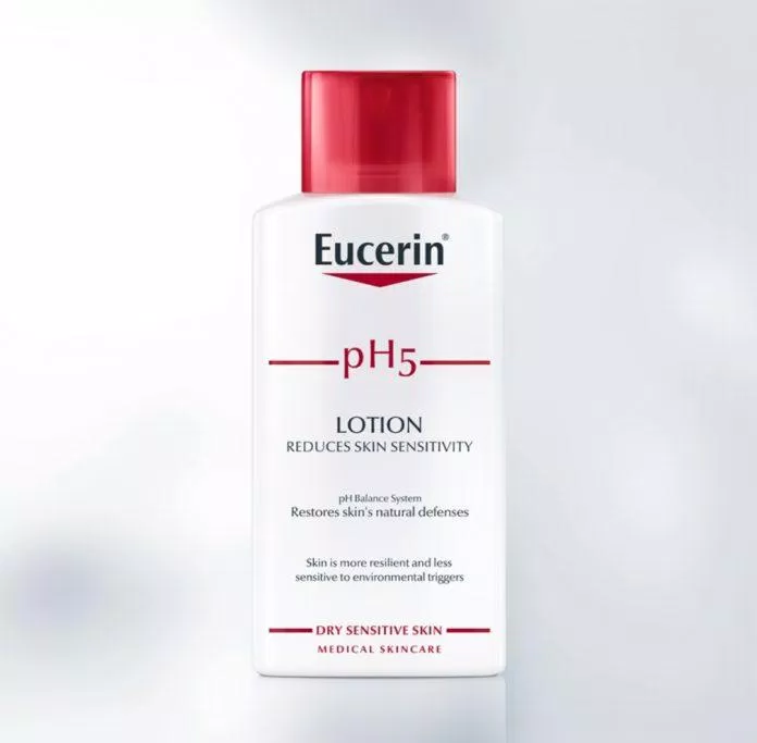 Kem dưỡng sau tẩy lông Eucerin pH5 Lotion (Ảnh: Internet).