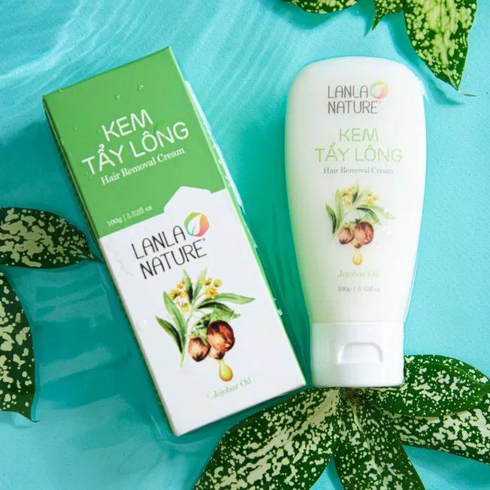 Kem tẩy lông Lanla Nature mang một vỏ ngoài tươi mát và sảng khoái (Nguồn: internet)