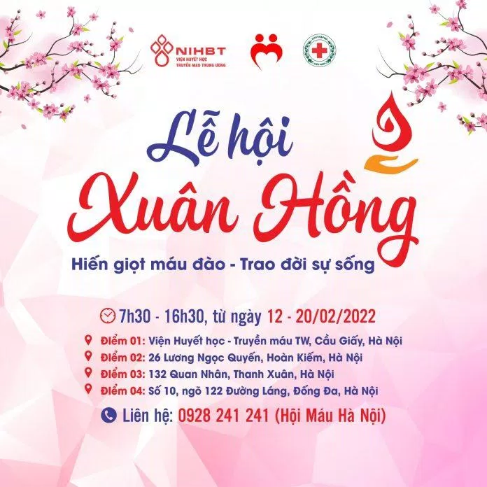 Lễ hội Xuân Hồng - Sự kiện hiến máu tình nguyện lớn nhất Việt Nam Serumi Hiến máu nhân đạo Hiến máu tình nguyện Lễ hội Xuân Hồng mùa dịch bệnh