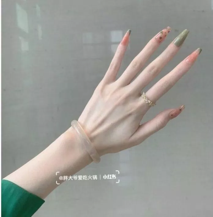 Mẫu móng tay dài đẹp nhẹ nhàng. (Ảnh: Internet)