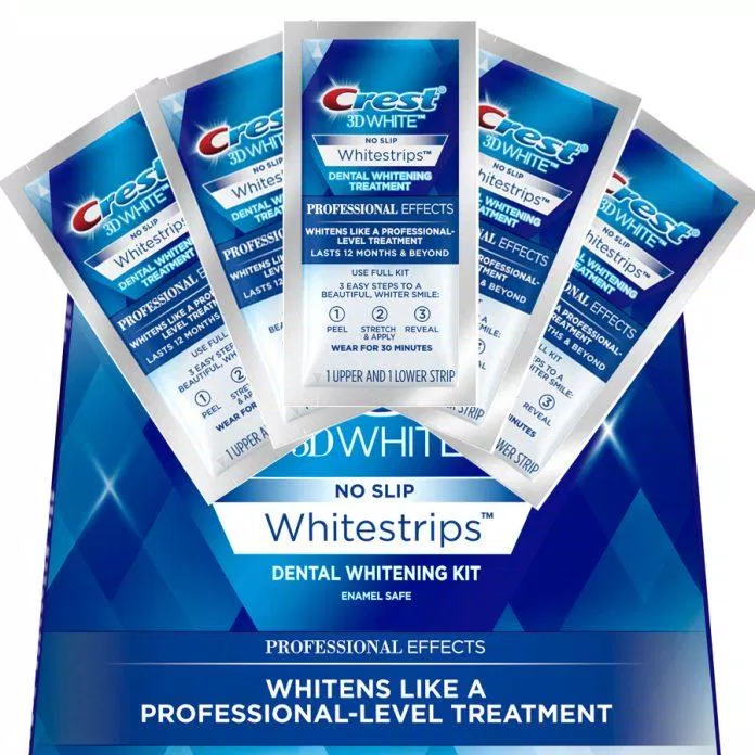 Miếng dán trắng răng Crest 3D White Professional Effects có khả năng làm răng trắng rõ rệt chỉ sau 3 ngày sử dụng (ảnh: internet) Miếng dán trắng răng Crest 3D White Professional Effects có khả năng làm răng trắng rõ rệt chỉ sau 3 ngày sử dụng (ảnh: internet)