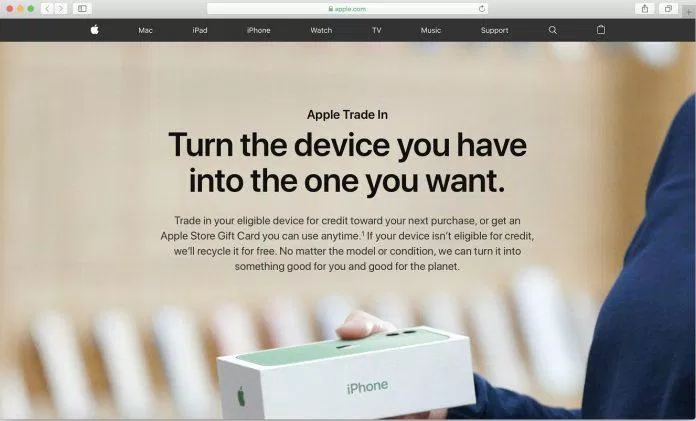 Bán lại iPhone cũ cho Apple trên trang Apple Trade In (Ảnh: Internet).