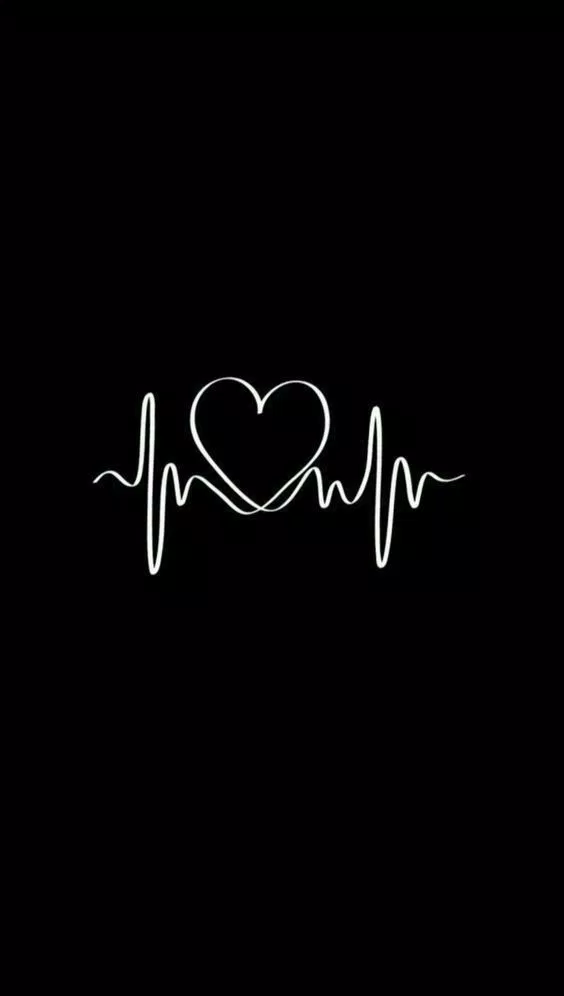 Hình nền màu đen nhịp tim (Ảnh: Internet)