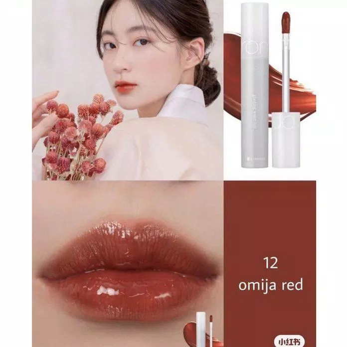 Romand Hanbok Glasting Water Tint - 12 Omijia Red (Nguồn: Internet)