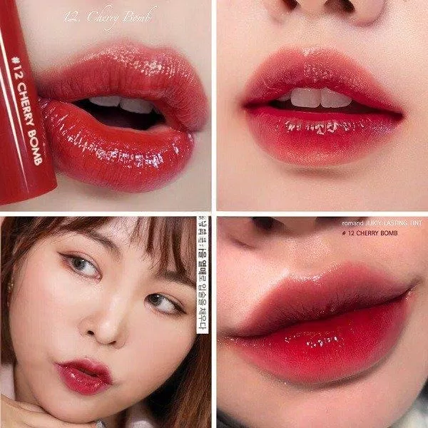 Romand Juicy Lasting Tint - 12 Cherry Bomb (Nguồn: Internet)