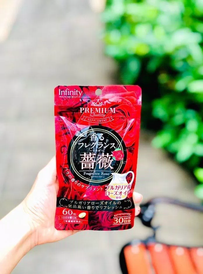 Viên uống hoa hồng thơm cơ thể Infinity Premium Fragrance Rose - Nhật Bản (Nguồn: Internet)