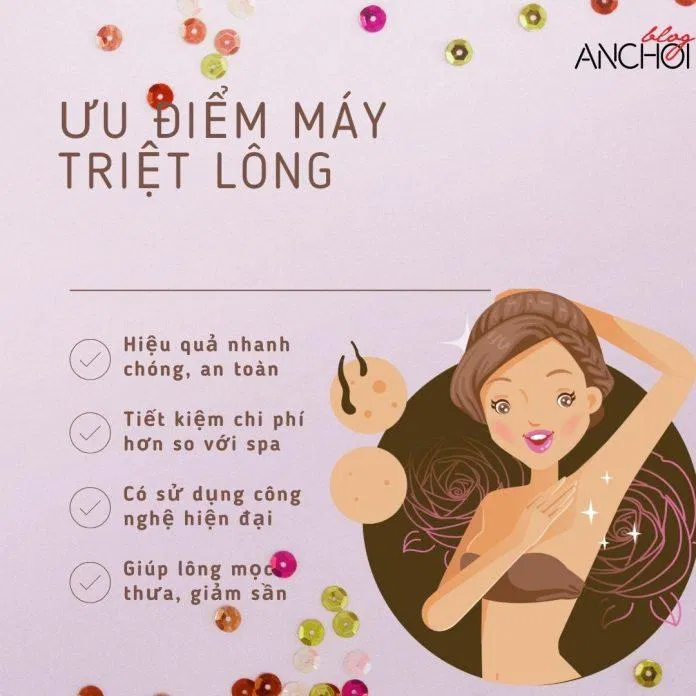 Máy triệt lông mang đến những lợi ích tuyệt vời làm các cô nàng rất hài lòng (Nguồn: BlogAnChoi)