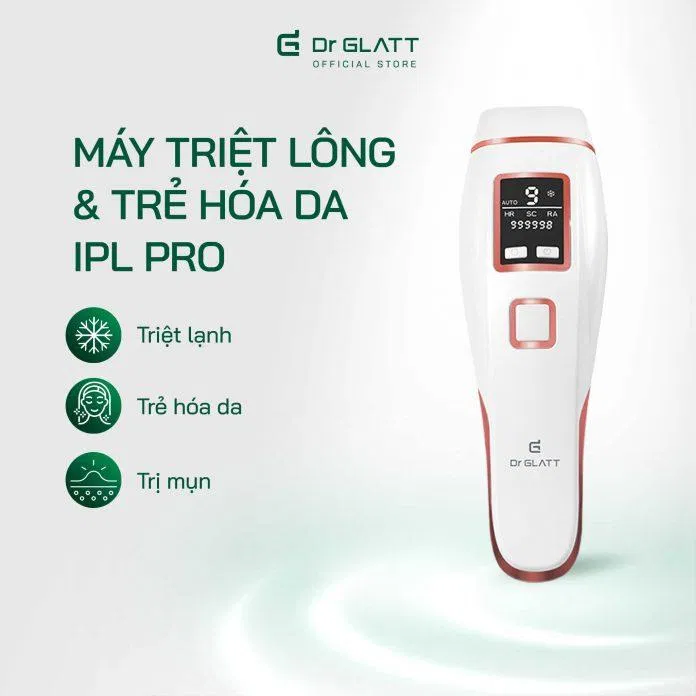 GLATT IPL PRO được thiết kế nhỏ gọn với đầu bắn tiện lợi và chuyên sâu (Nguồn: internet)