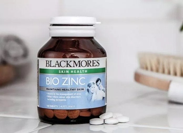 Viên uống đẹp da, trị mụn Blackmores Bio Zinc (Ảnh: Internet).