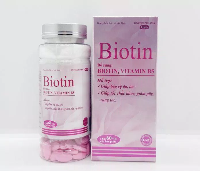 Viên uống Biotin Vitamin B5 Rostex chứa phức hợp B5 và Biotin dưỡng tóc tối ưu (Nguồn: internet)