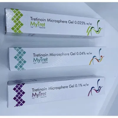 Sản phẩm Tretinoin Microsphere Gel 0.1% Mytret (Nguồn: Internet). Sản phẩm Tretinoin Microsphere Gel 0.1% Mytret (Nguồn: Internet).