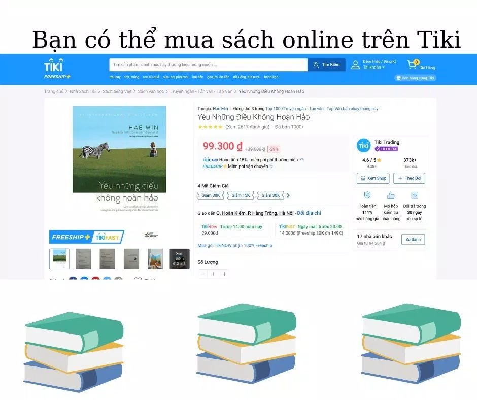 Mua sách online qua Tiki (Ảnh: BlogAnChoi)