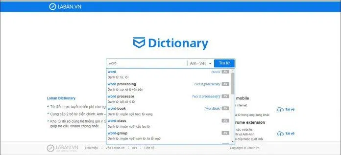 Từ điển online Laban (Ảnh: Internet). Từ điển online Laban (Ảnh: Internet).