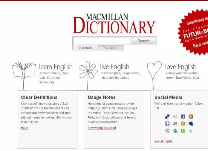 Từ điển online MacMillan (Ảnh: Internet).
