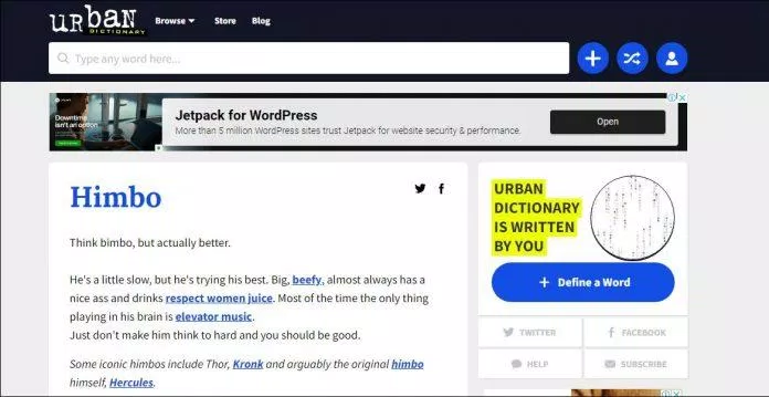 Từ điển online Urban (Ảnh: Internet).