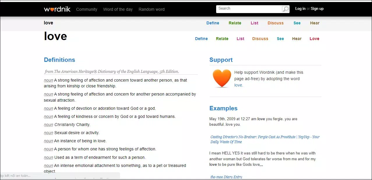 Từ điển online Wordnik (Ảnh: Internet). Từ điển online Wordnik (Ảnh: Internet).