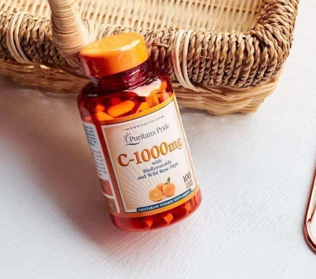 Viên uống đẹp da, giúp da trắng sáng Puritan’s Pride Vitamin C (Ảnh: Internet).