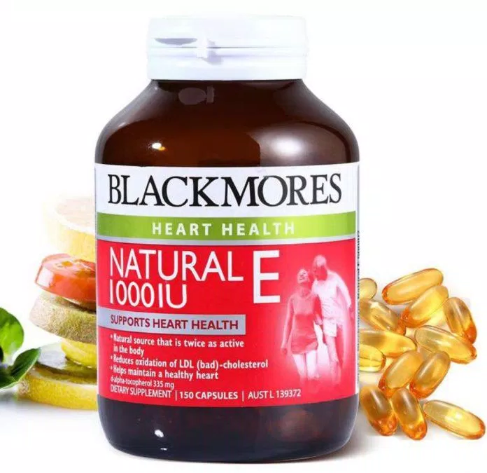 Viên uống bổ sung Vitamin E Blackmores Natural Vitamin E 1000IU (Ảnh: Internet).