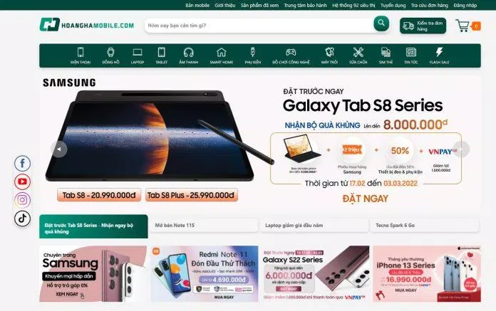 Giao diện Hoàng Hà Mobile (Ảnh: Internet). Giao diện Hoàng Hà Mobile (Ảnh: Internet).