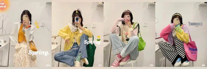 Với dopamine dressing, bạn có thể tự do diện những bộ trang phục từ đơn sắc đến nhiều màu (Nguồn: 小红书 / ID: 417186778)