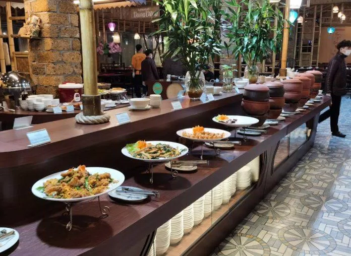 Quầy buffet của nhà hàng. (Ảnh: Internet)