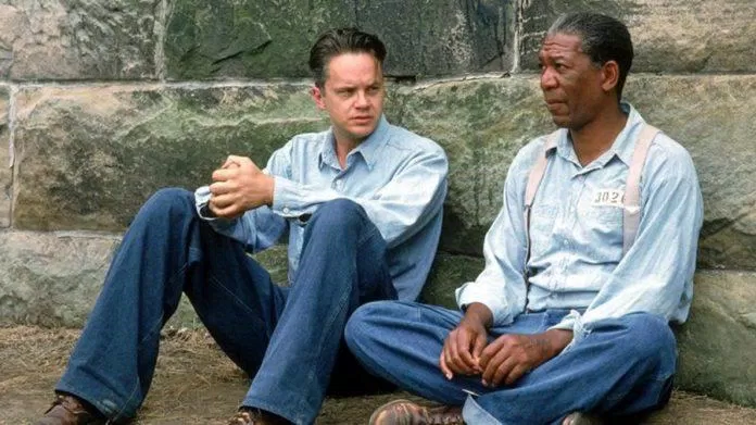 Andy và người bạn tù Ellis Boyd "Red" tại nhà tù Shawshank (Nguồn: Internet)