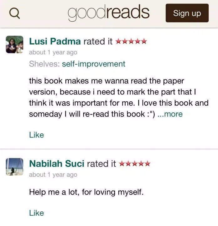 Đánh giá của độc giả trên trang goodreads.com ( ảnh goodreads.com) Đánh giá của độc giả trên trang goodreads.com ( ảnh goodreads.com)