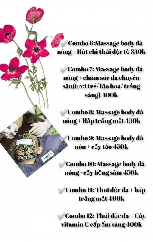 Bảng dịch vụ mới nhất của Lori Spa( Nguồn: Internet) Bảng dịch vụ mới nhất của Lori Spa( Nguồn: Internet)