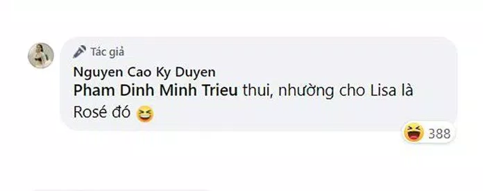 Kỳ Duyên chấp nhận nhường vai trò "Rosé" cho Minh Triệu (Nguồn: BlogAnChoi) Kỳ Duyên chấp nhận nhường vai trò "Rosé" cho Minh Triệu (Nguồn: BlogAnChoi)