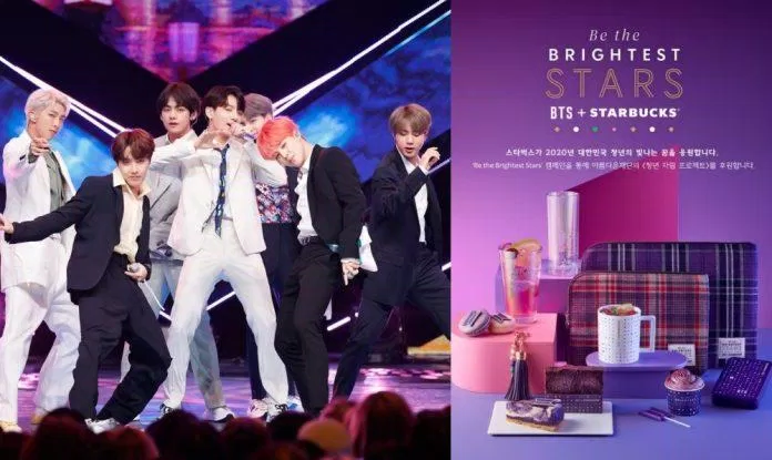 BTS cùng Starbucks trong chiến dịch "Be Brightest Stars" (Nguồn: Internet)