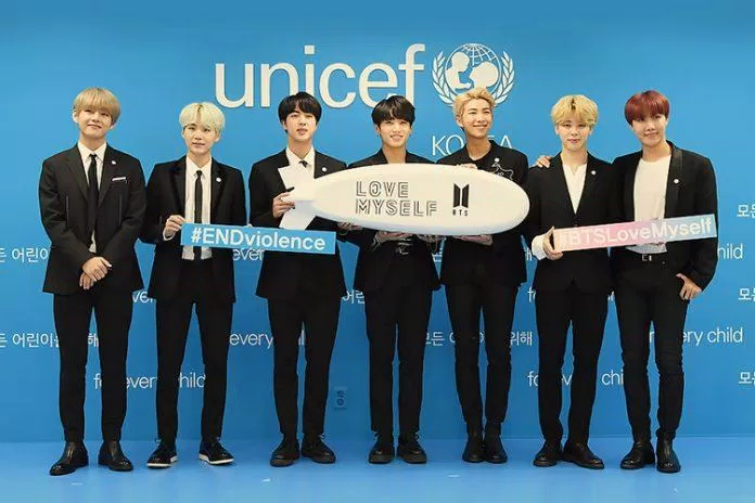 BTS cùng UNICEF trong chiến dịch "Love Myself" (Nguồn: Internet)