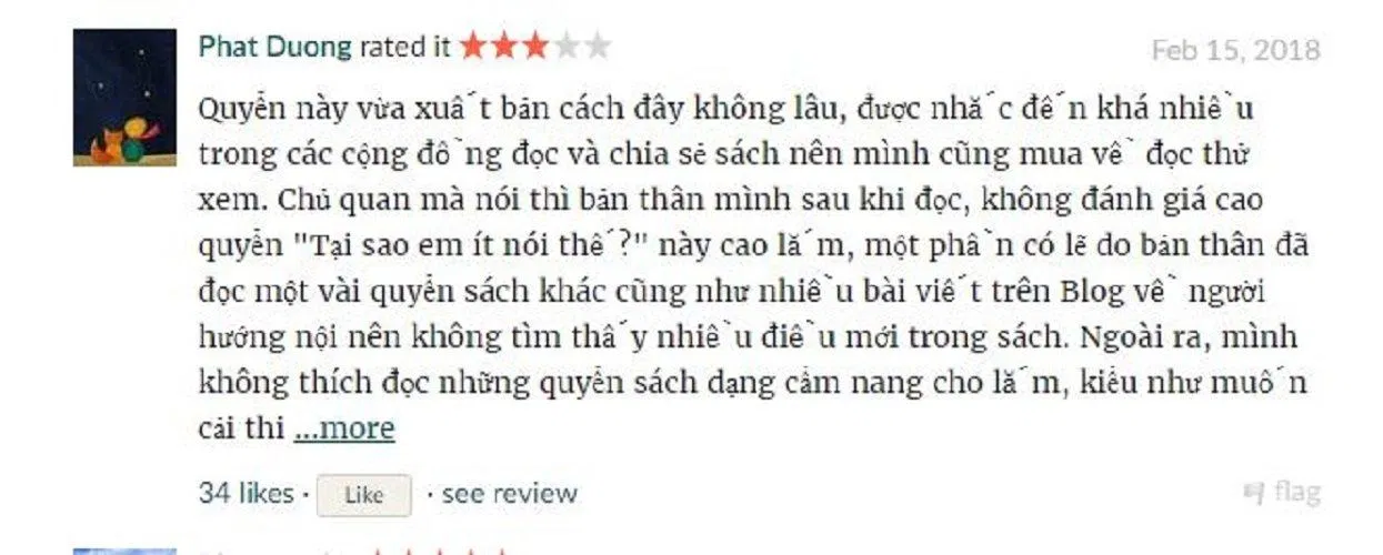 Cảm nhận của độc giả (Nguồn: BlogAnChoi)