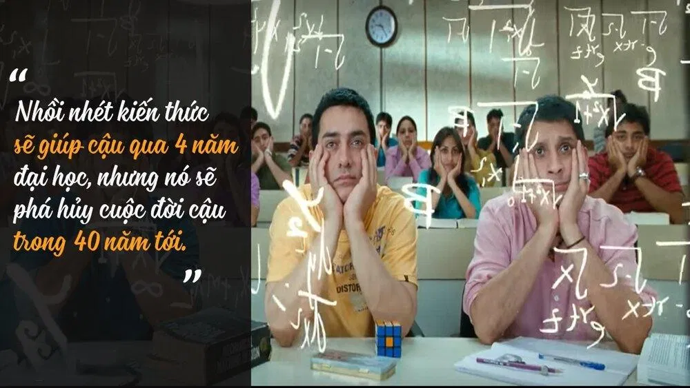 Một trong những câu nói hay của 3 Idiots (Nguồn: Internet)