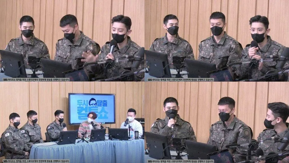 Chanyeol, Jang Ki Yong, Hyojin (ONF) trên Cultwo show (Ảnh: Internet)
