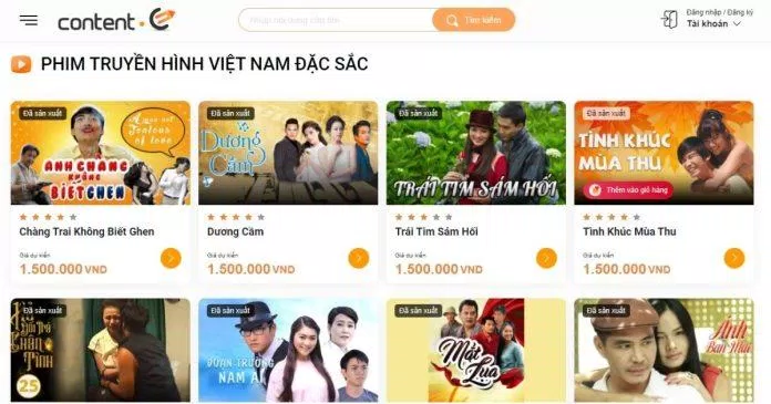 Content.E bao gồm các nội dung có bản quyền như gameshow, chương trình âm nhạc, phim ảnh, etc đã được sản xuất từ trước (Nguồn: Content.E) Content.E bao gồm các nội dung có bản quyền như gameshow, chương trình âm nhạc, phim ảnh, etc đã được sản xuất từ trước (Nguồn: Content.E)
