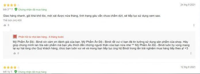 Đánh giá của khách hàng trên Lazada.