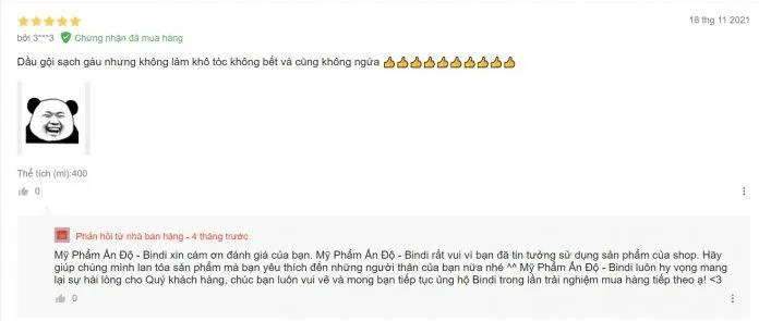 Đánh giá của khách hàng trên Lazada.
