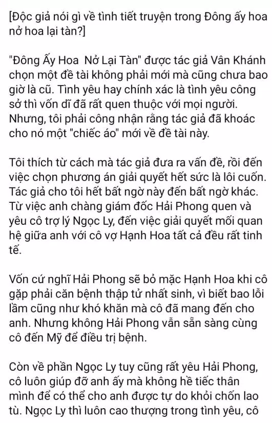 Vài đoạn cảm nhận của độc giả về cuốn sách (Nguồn ảnh: BlogAnChoi).
