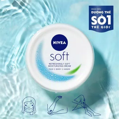 Kem dưỡng thể giúp làm mềm da Nivea Soft Crème (Nguồn: Internet)