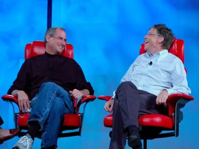 Steve Jobs và Bill Gates (Ảnh: Internet). Steve Jobs và Bill Gates (Ảnh: Internet).
