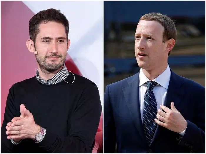 Kevin Systrom và Mark Zuckerberg (Ảnh: Internet). Kevin Systrom và Mark Zuckerberg (Ảnh: Internet).