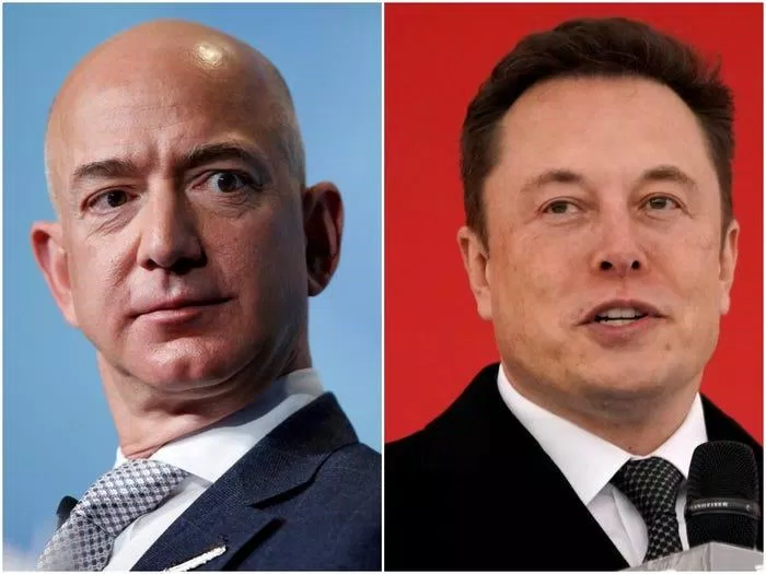 Jeff Bezos và Elon Musk (Ảnh: Internet).